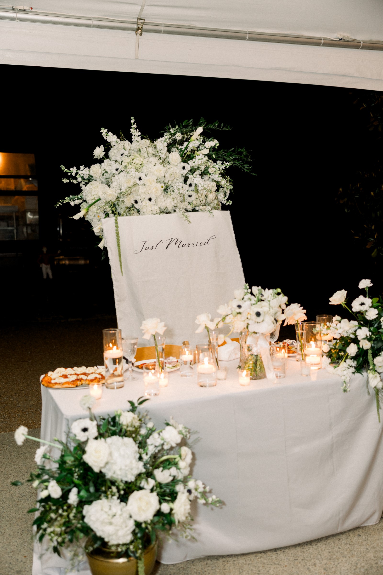 vines and flowers decorating an arch